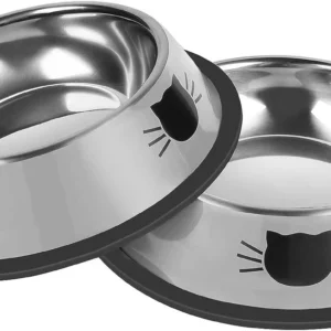 Bát ăn đôi inox chống kiến cao cấp cho thú cưng
